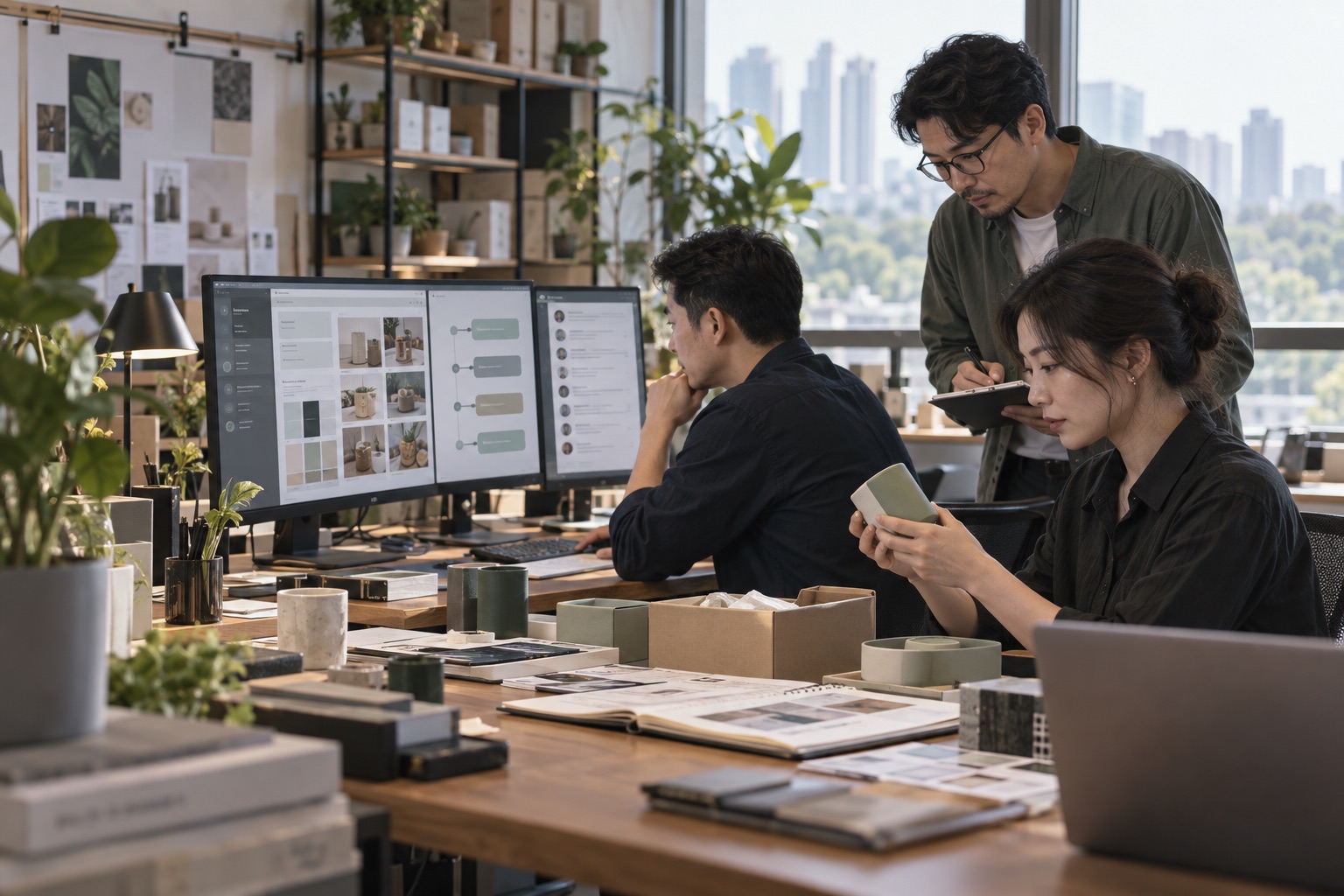 企业团队运用知识、内容与工作流协作的场景配图